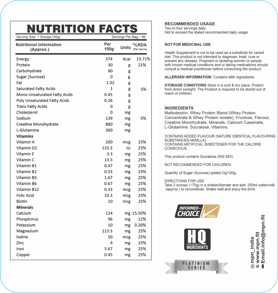 PLATINIUM SERIES 3rd DEGREE TIGER MASS GAINER 10LBS