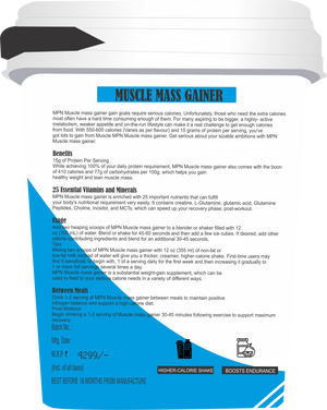 MPN MUSCLE MASS GAINER 6LBS